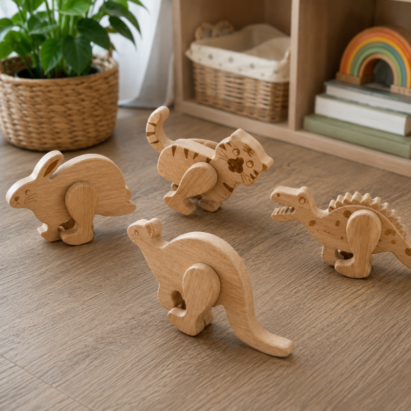 Wooden Animal Ramp Walker Set.