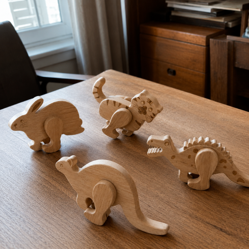 Wooden Animal Ramp Walker Set.