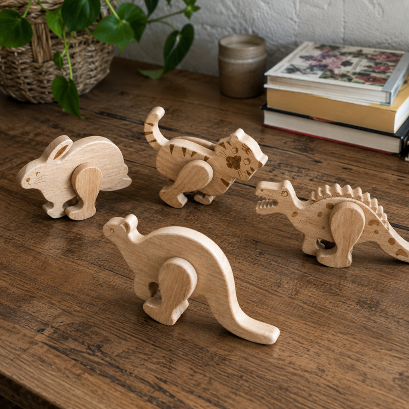 Wooden Animal Ramp Walker Set.
