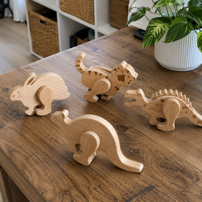 Wooden Animal Ramp Walker Set.