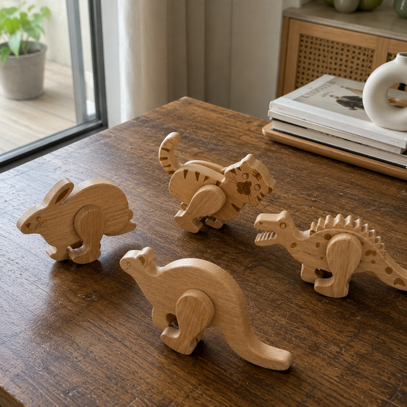 Wooden Animal Ramp Walker Set.